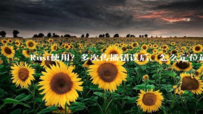 Rust使用？多次传播错误后，怎么定位最开始发生error的地方？